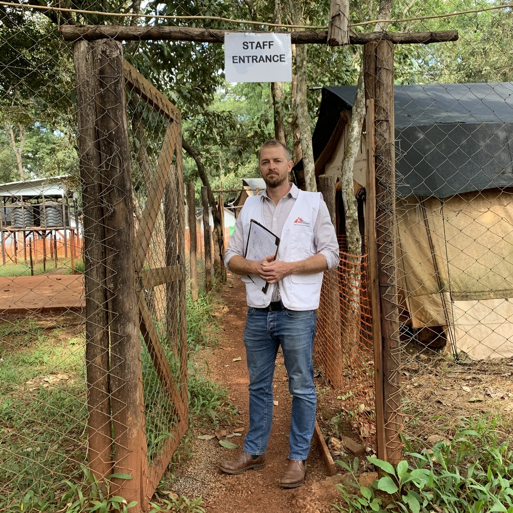 Pete Clausen, chef de mission de MSF en Tanzanie, dans le camp de réfugiés de Nduta